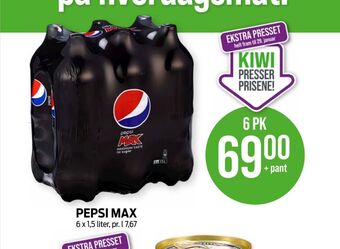 Kiwi Pepsi max brus tilbud