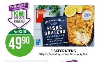 Kiwi Findus fiskeretter tilbud