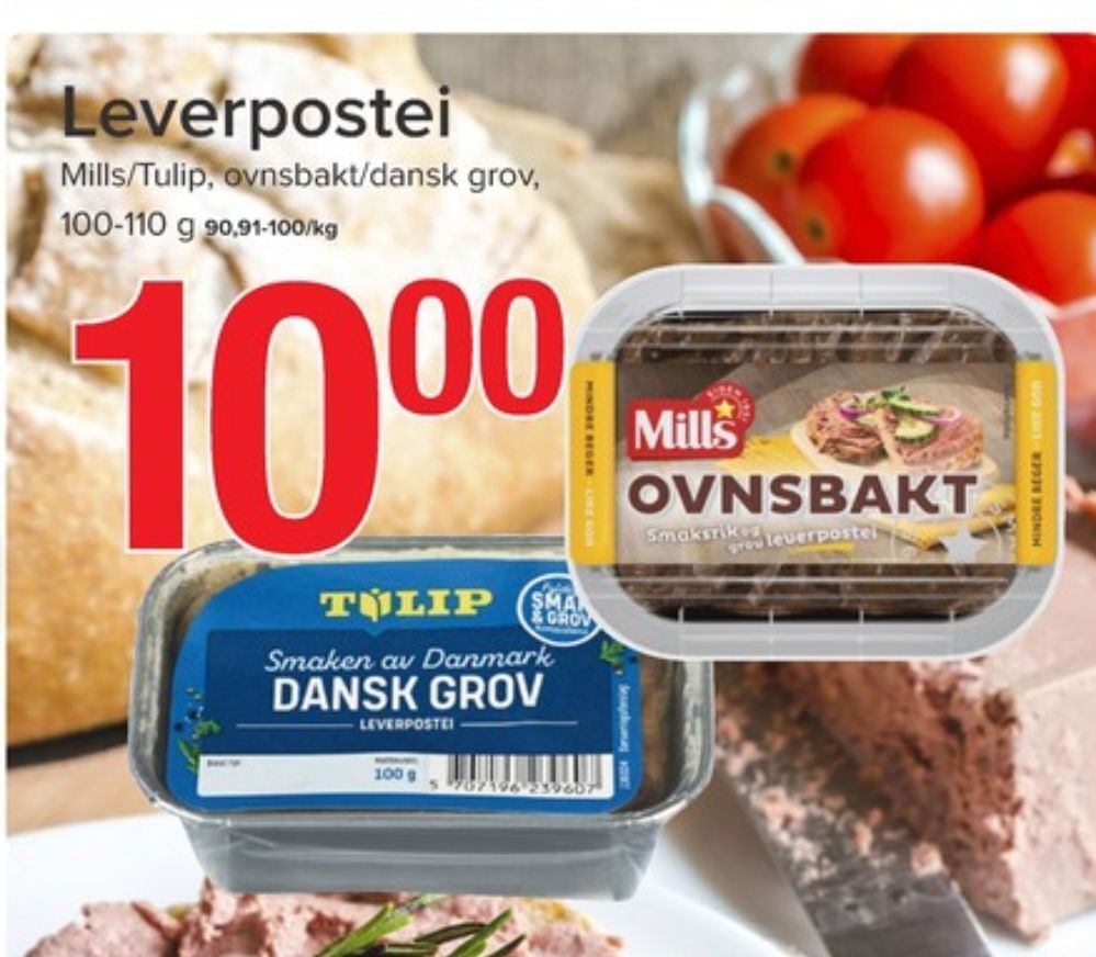 Eurospar Tulip leverpostei tilbud