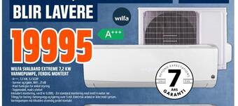 Obs Bygg Wilfa svalbard extreme 7,2 kw varmepumpe, ferdig montert tilbud