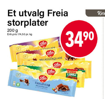 Nærbutikken Et Utvalg Freia storplater tilbud
