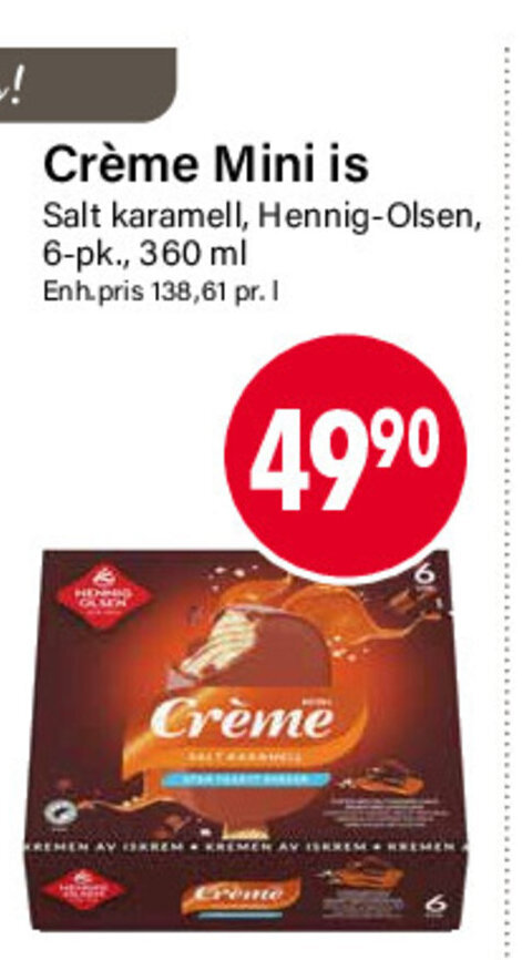 Nærbutikken Crème Mini Is tilbud