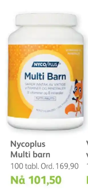Vitusapotek Nycoplus multi barn tilbud