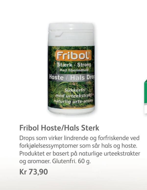 Vitusapotek Fribol hoste/hals sterk tilbud