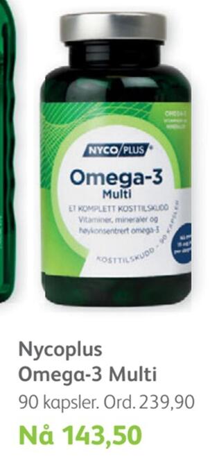 Vitusapotek Nycoplus omega-3 multi tilbud