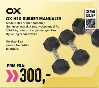 Sport Outlet Ox hex rubber manualer tilbud