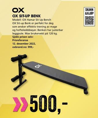 Sport Outlet Ox sit-up benk tilbud