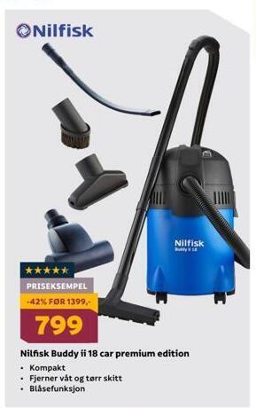 Megaflis Nilfisk buddy ii 18 car premium edition tilbud