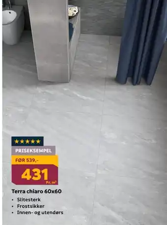 Megaflis Terra chiaro 60x60 tilbud