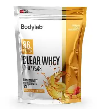 Life Bodylab clear whey ice tea peach tilbud