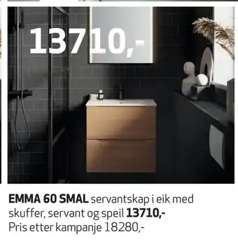 Flisekompaniet Emma 60 smal servantskap tilbud