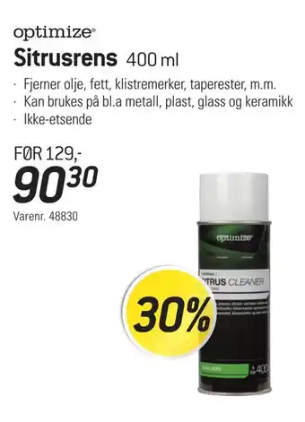Thansen Sitrusrens 400 ml tilbud