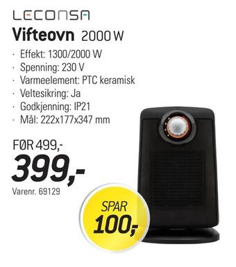 Thansen Vifteovn tilbud
