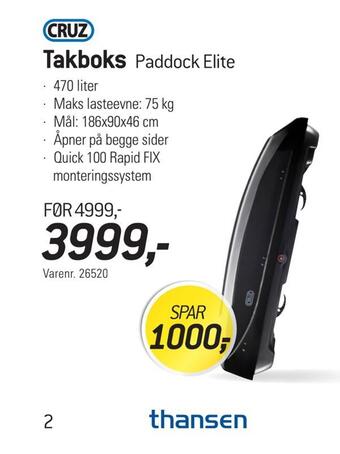 Thansen Takboks tilbud
