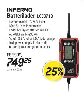 Thansen Batterilader tilbud