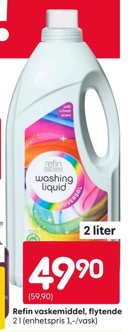 Rusta Refin vaskemiddel, flytende tilbud