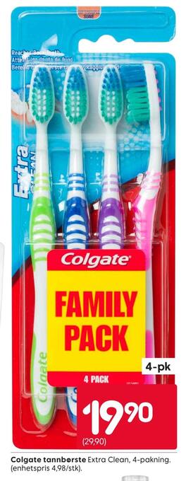 Rusta Colgate tannbørste tilbud