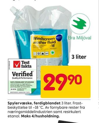 Rusta Spylervæske, ferdigblandet tilbud