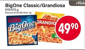 Nærbutikken Bigone classic/grandiosa tilbud