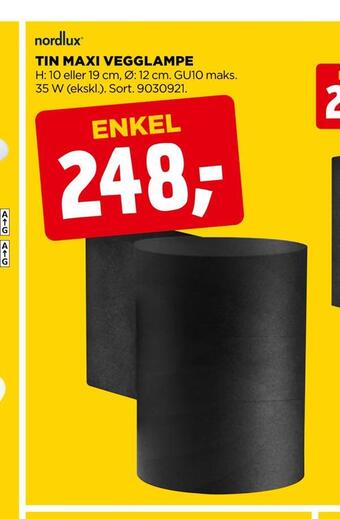 jem & fix Tin maxi vegglampe tilbud