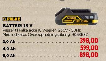 jem & fix Batteri 18 v tilbud