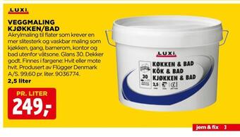 jem & fix Veggmaling kjøkken/bad tilbud