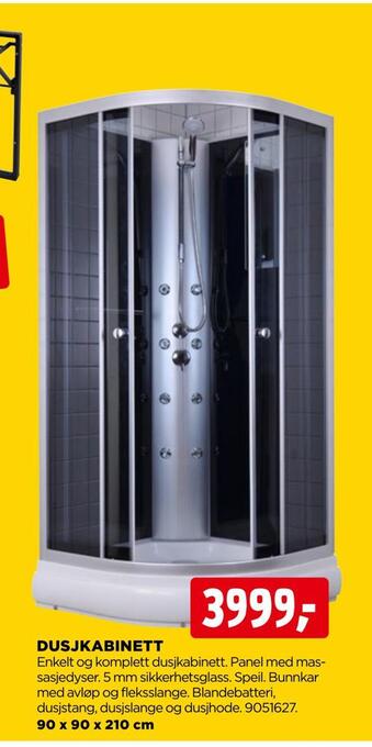 jem & fix Dusjkabinett tilbud