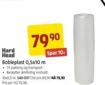 Jula Bobleplast 0.5 x 10 m. tilbud