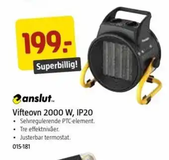 Jula Vifteovn 2000W, IP20 tilbud
