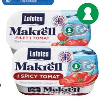 Meny Makrell i tomat tilbud