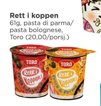 Meny Rett i koppen tilbud