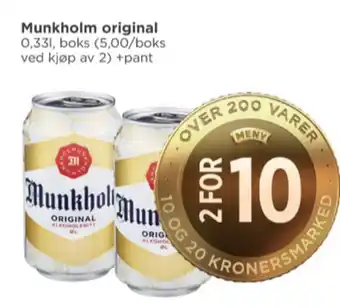 Meny Munkholm øl tilbud
