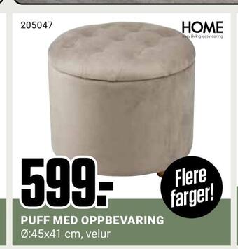 Europris Puff med oppbevaring tilbud