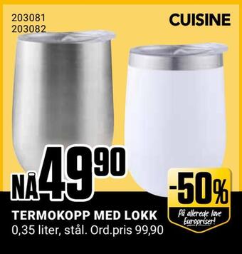 Europris Termokopp med lokk tilbud