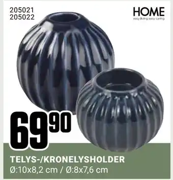 Europris Telys-/kronelysholder tilbud