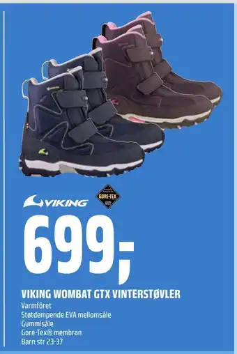 Coop Obs Viking wombat gtx vinterstøvler tilbud