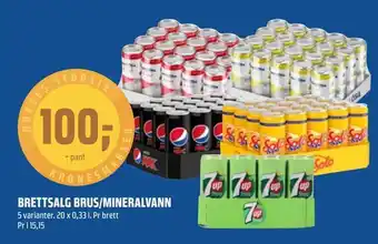 Coop Obs Brettsalg brus/mineralvann tilbud