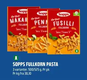 Coop Obs Sopps fullkorn pasta tilbud