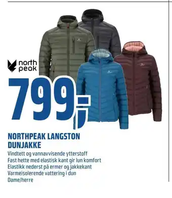 Coop Obs Northpeak langston dunjakke tilbud