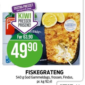 Kiwi Fiskegrateng tilbud