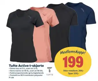 Coop Extra Tufte active t-skjorte tilbud