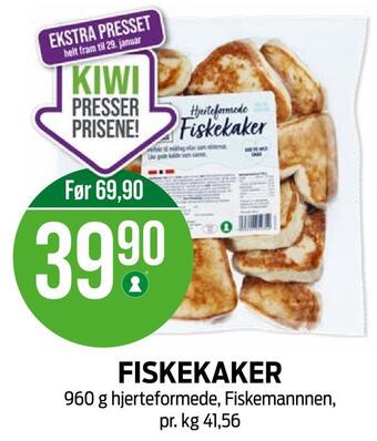 Kiwi Fiskekaker tilbud