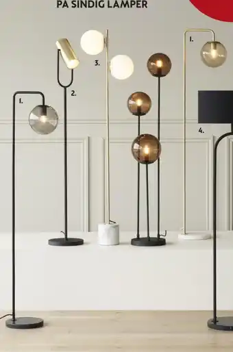 Bohus Street gulvlampe svart/messing tilbud