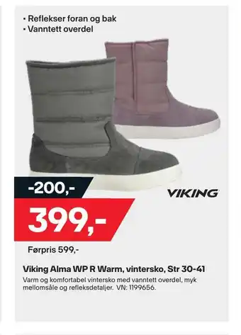 XXL Sport Viking alma wp r warm, vintersko, str 30-41 tilbud