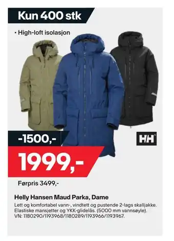 XXL Sport Helly hansen maud parka, dame tilbud