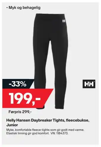 XXL Sport Helly hansen daybreaker tights, fleecebukse, junior tilbud