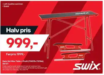 XXL Sport Swix set wax table + profil (t0075+t0766) 22/23` tilbud