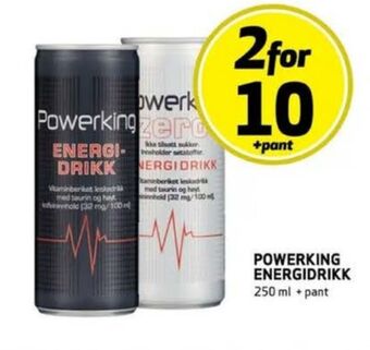 Bunnpris Powerking energidrikk tilbud