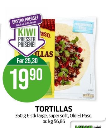 Kiwi Old el paso tortilla tilbud