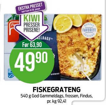 Kiwi Findus fiskeretter tilbud